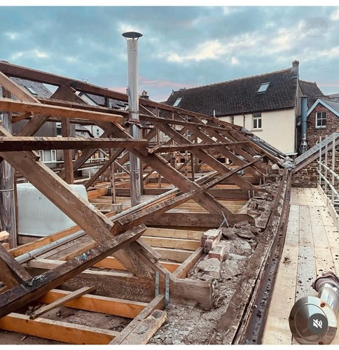 Free wooden roof - , trusses