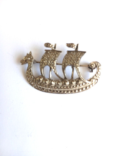 Vintage faux marcasite viking - faux,
