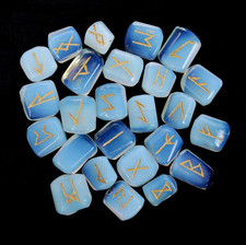 Opal Stone Rune Set | Engraved