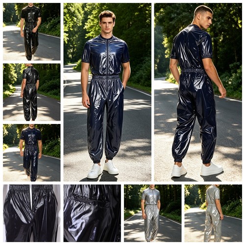Men romper sauna jumpsuit - jumpsuit, gym