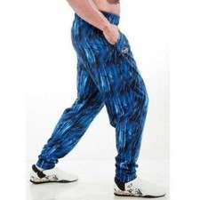 OTOMIX Bodybuilding Workout pants OCEAN BLUE BLACK Baggy Oldschool Gym