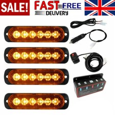 12V 4x 6 LED Amber Recovery