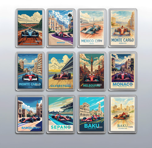 Vintage racing fridge - racing, magnet
