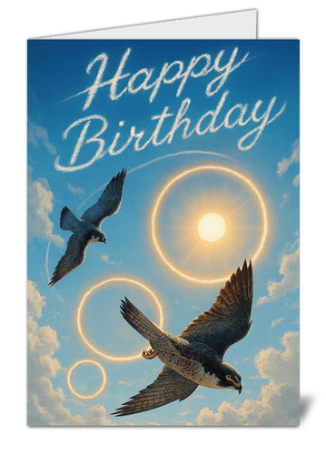 Falcon birthday card - birthday,