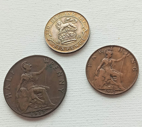 1912 sixpence hlaf - sixpence,