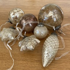 Glass Christmas Decorations Heavy Thick Glass X7