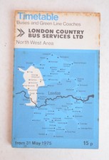 Bus Coach Timetable London Country North West Area May 1975