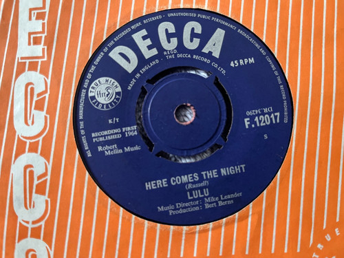 Lulu here comes the night - lulu,