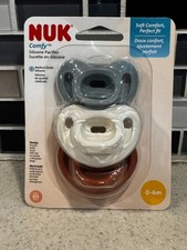 NEW Nuk 3 pk Comfy Silicone