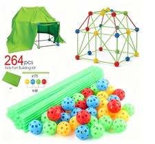 🔥New Build Your Own Den Kit 264PCS, Children's DIY Fort Building Tent Set UK