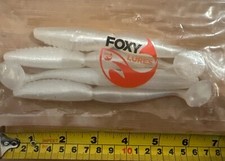 Foxy Lures Super Spindle Worm 4 Pack Pearl Soft Plastics For Bass