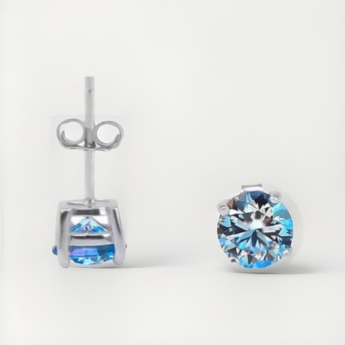 Blue diamond earrings - diamond,