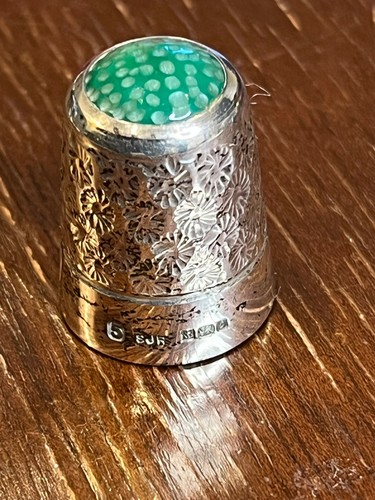 Vintage solid silver and agate