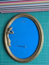 Vintage Oval Brass Art Nouveau