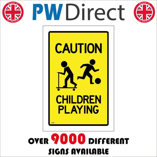 Sign caution children playing - caution,