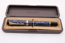 F Vintage Parker Duofold Centennial 18k Gold Nib Fountain Pen In Box