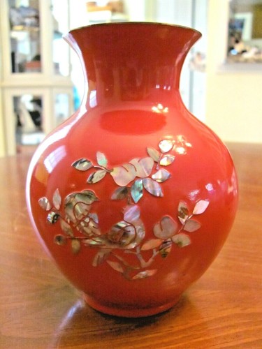 Oriental red lacquerware over - oriental,
