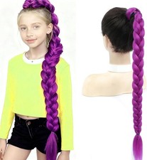 Long Purple Braid Cosplay Hair