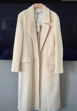 ZARA Long Cream Coat S - Brand New
