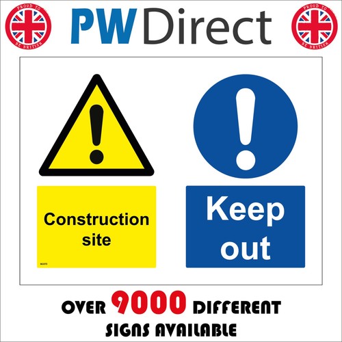 Sign construction site - sign, keep