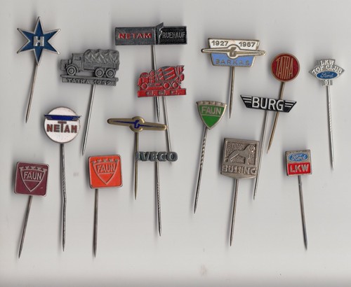 Vintage truck lorry pin badges - vintage,