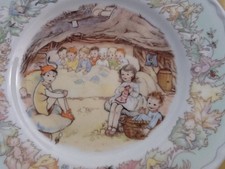Vintage Royal Worcester Peter Pan Plate The House Under the Ground Bone China