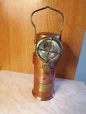 Liverpool Fire Service 1930s Brass And Copper CEAG BE3 Safety Lamp