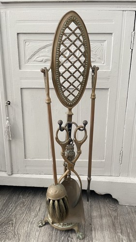 Antique brass fireplace - antique,