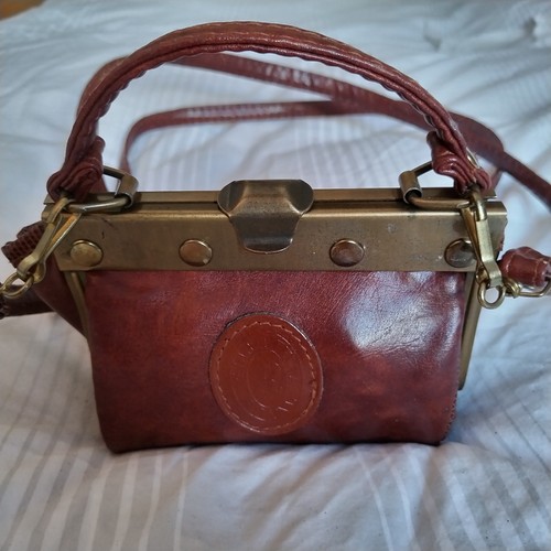Vintage italian leather frame - vintage,