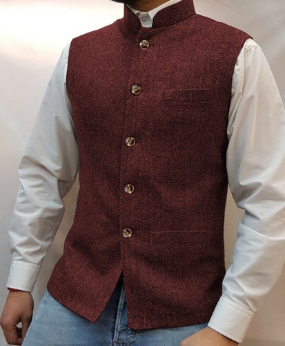 Classic men stand collar vests - men,