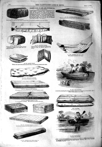 Old antique print 1851 boat - print,