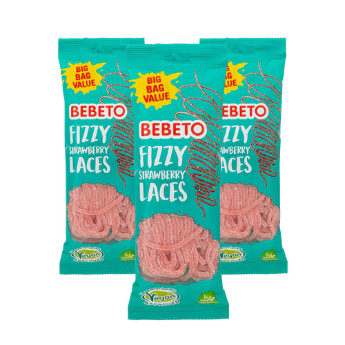 Bebeto fizzy strawberry laces - bebeto,