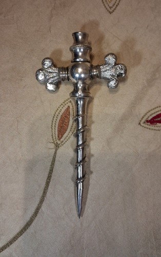 Antique silver metal - metal, champagne