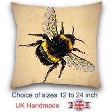 Bumble Bee Cushion, Animal Art Cushion, Bumble Bee Pillow, Honey Bee