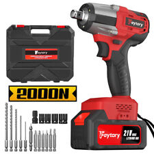 Cordless Impact Wrench Drills Gun High Torque Gun Driver Car Tire 6.0Ah Battery