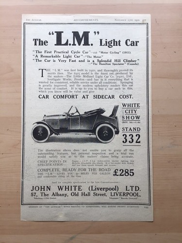 1920 light car - (preston),