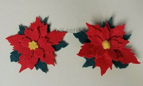 Red felt sizzix - , die