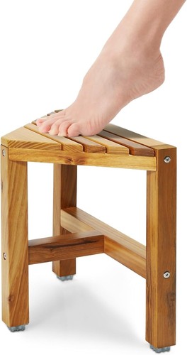 Teak shower stool - teak,