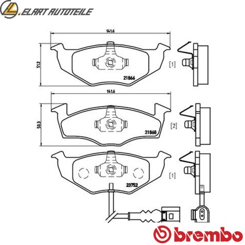 Brake pad set - , p