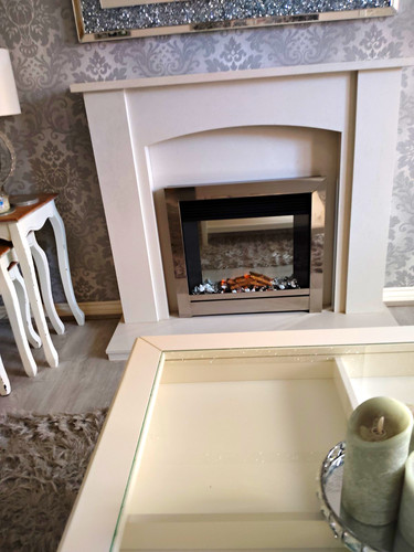 Fireplace and electric fire - and,