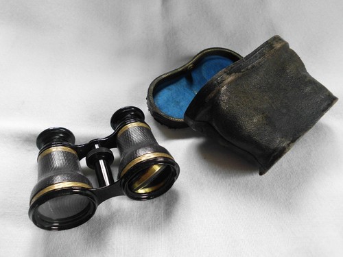 Antique pair opera glasses - pair,