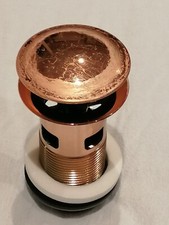 Bathroom Plug Popup Basin Waste Click-Clack Slotted 5"x2.5, 23kg, Rose Gold Used