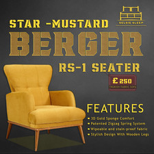 Star Mustard Sofa 1 Seater