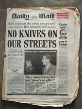 Newspapers OCT 1987 back issues  Birthday Gift Tabloid & Broadsheets YOU CHOOSE.