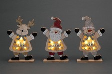 LED Wooden Christmas Santa