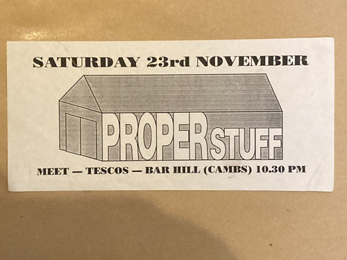 Rave flyer 1991 proper stuff - rave,