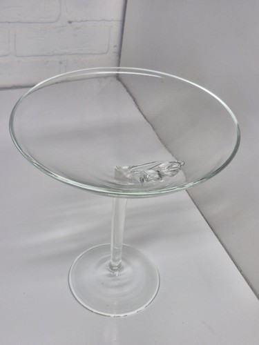 Large clear glass pedestal - large,