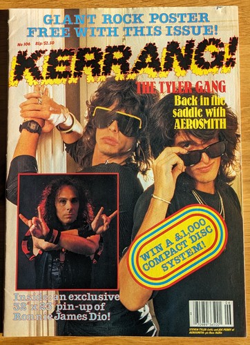 Aerosmith kerrang issue 106 - aerosmith,