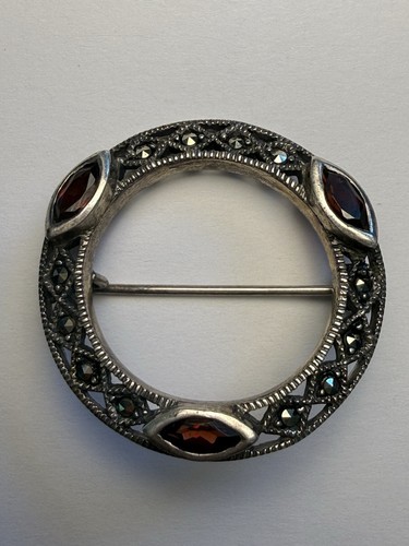 Vintage sterling silver garnet - vintage,