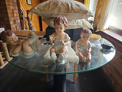 Vintage bisque piano baby - piano,